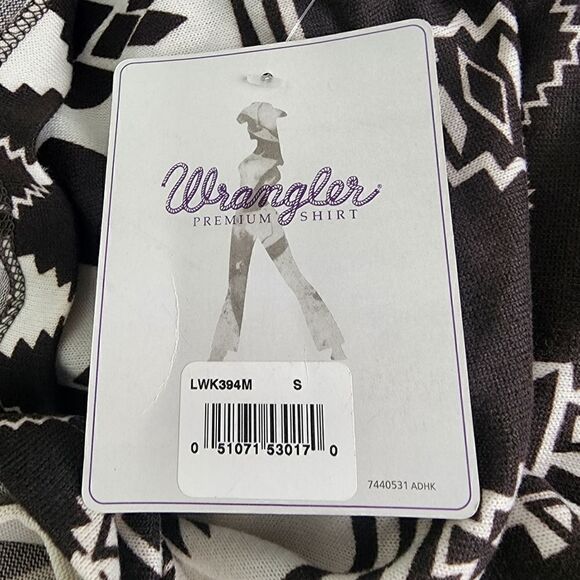 WRANGLER WOMEN'S AZTEC SHIRT  HI LOW HEM SLEEVELESS VEST SIZE SMALL - Picture 6 of 6